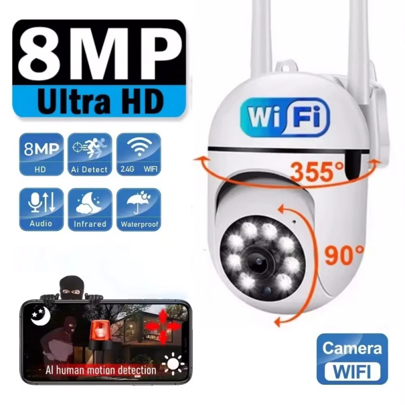 Garden Camera - 8MP Wifi IP Dış Mekan Kablosuz